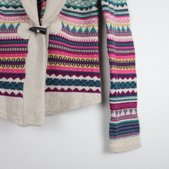 H&M Multicolor Aztec Tribal Print Knitwear Cardigan Size XS - Picture 3 of 5